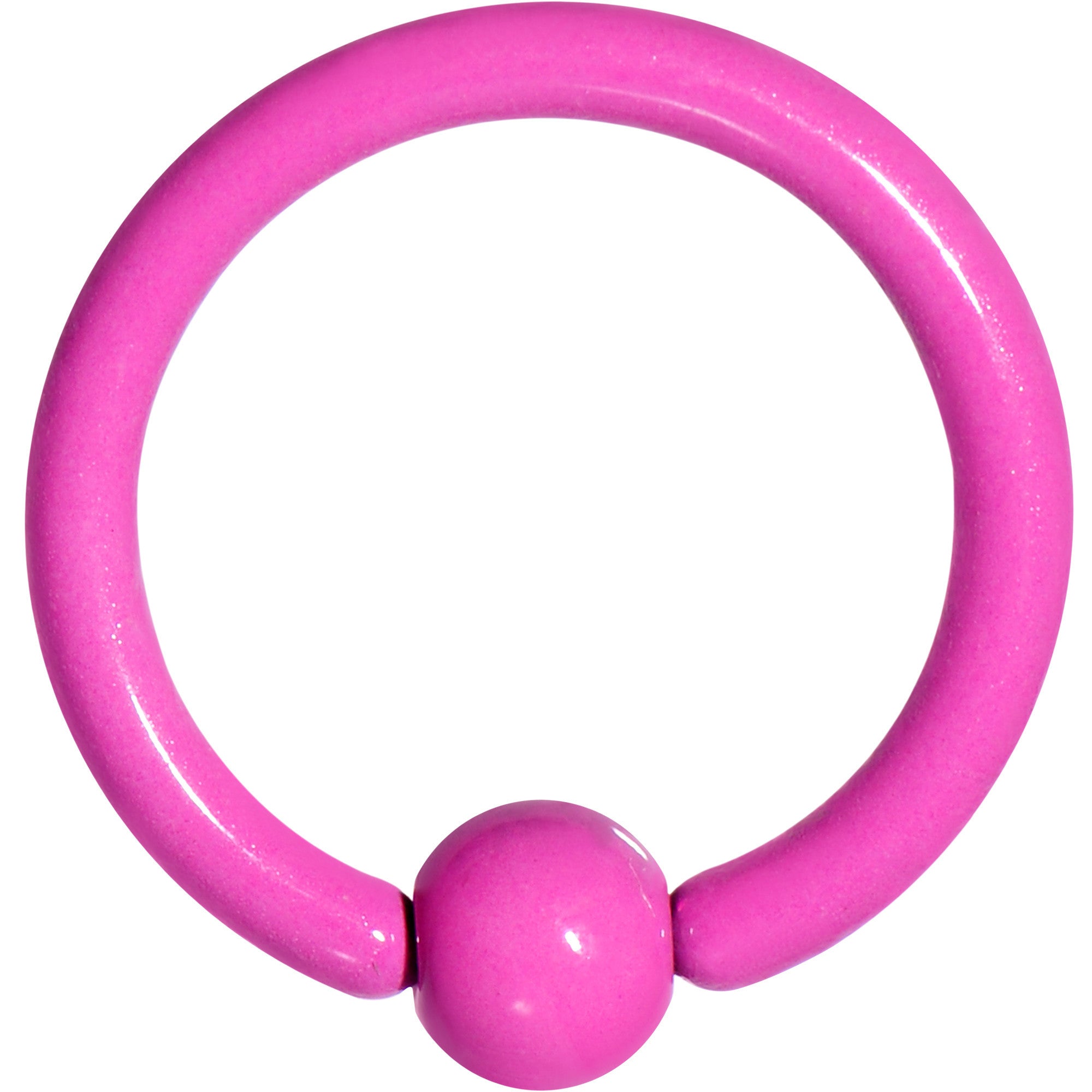 16 Gauge 5/16 Pink Acrylic Over Steel Captive Ring