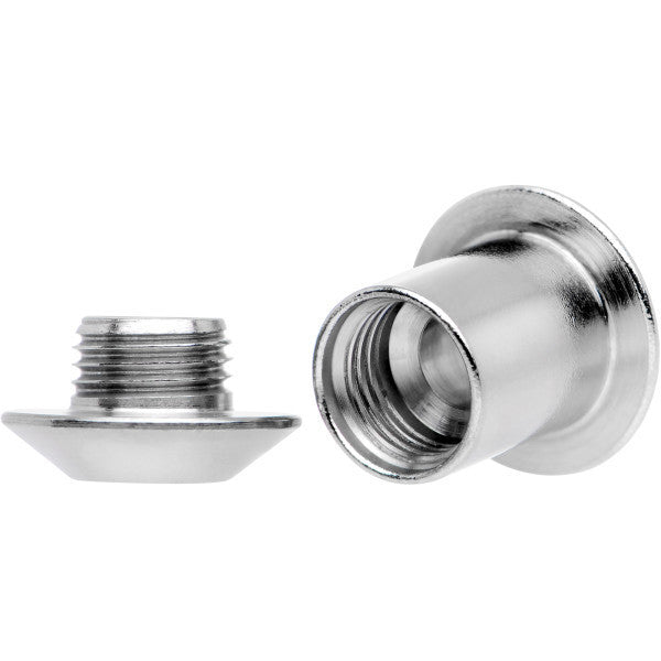 2G Stainless Steel Screw Fit Tunnel Set of 2
