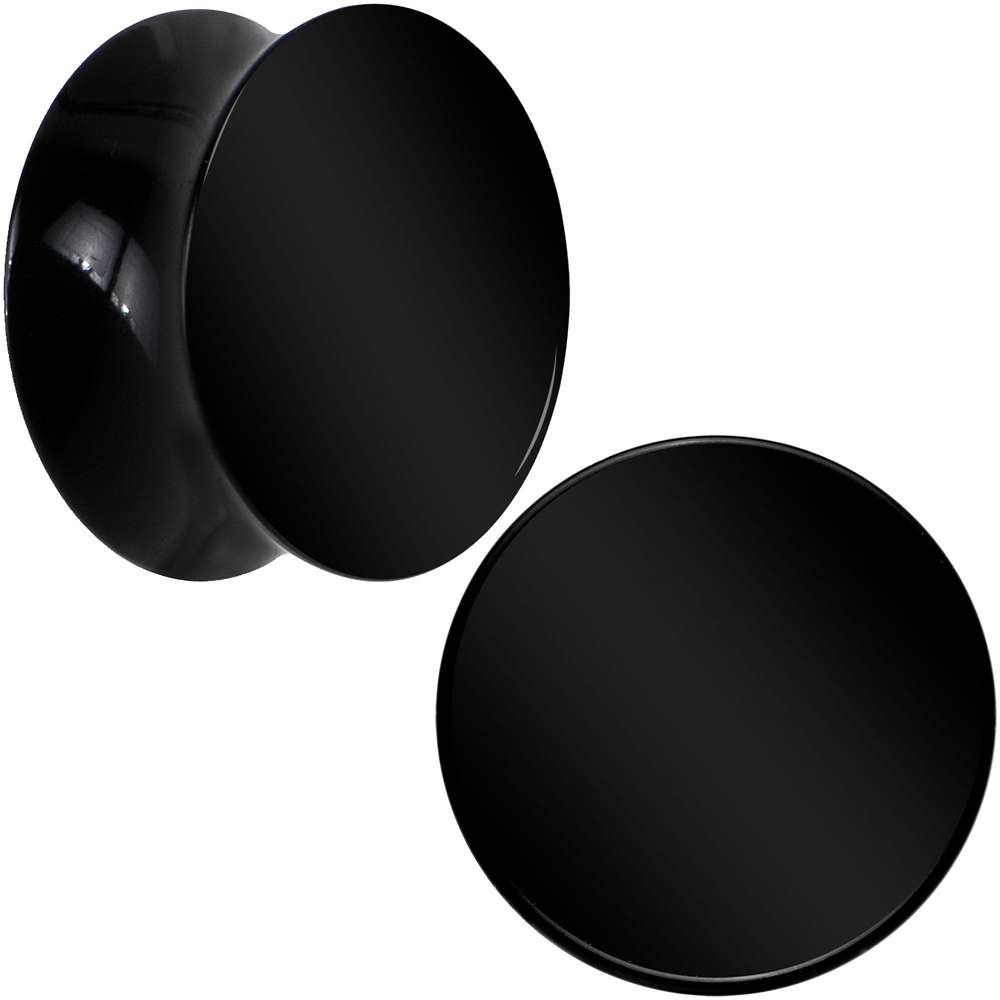 Black UV Acrylic Saddle Plug Set 5mm to 25mm