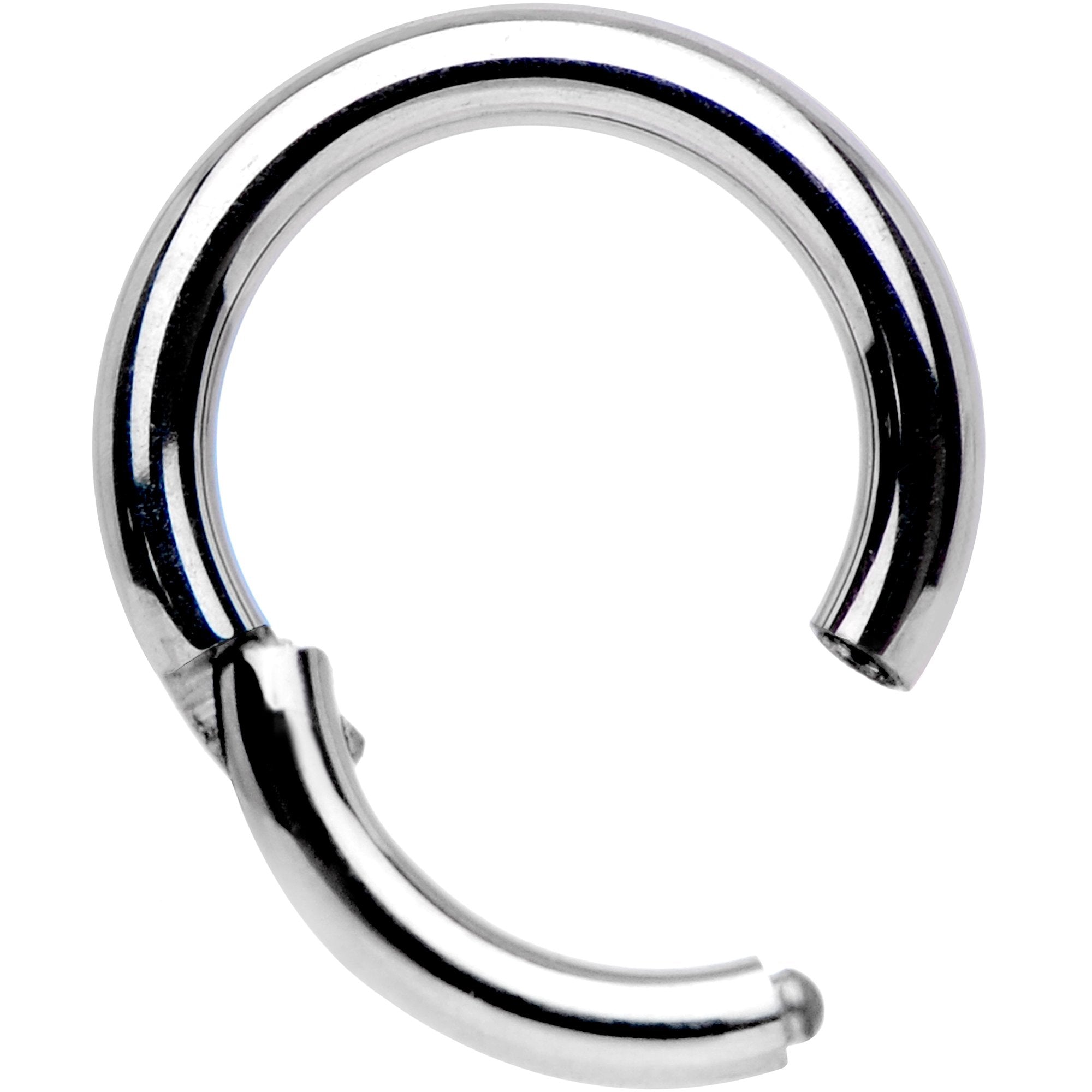 16 Gauge 1/4 Solid G23 Implant Grade Titanium Hinged Segment Ring