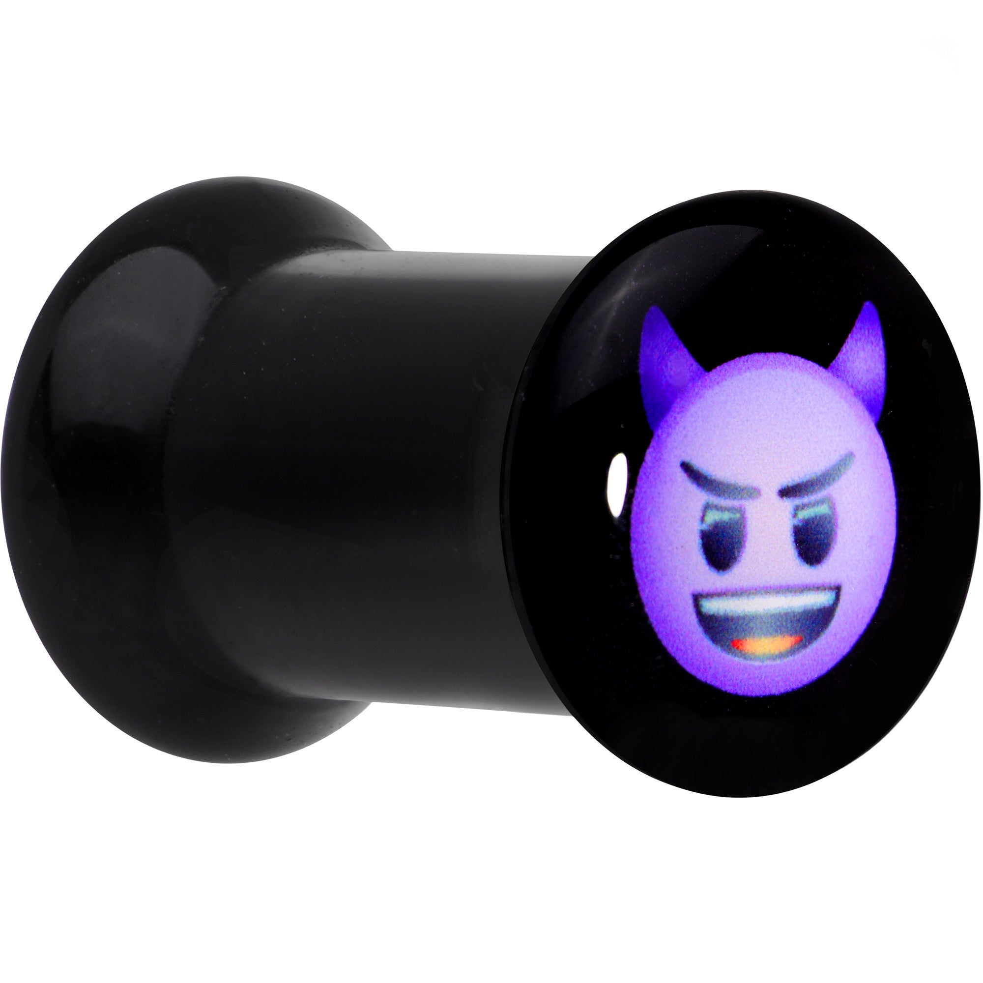 2G Licensed Purple Devil emoji Acrylic Double Flare Plug Set