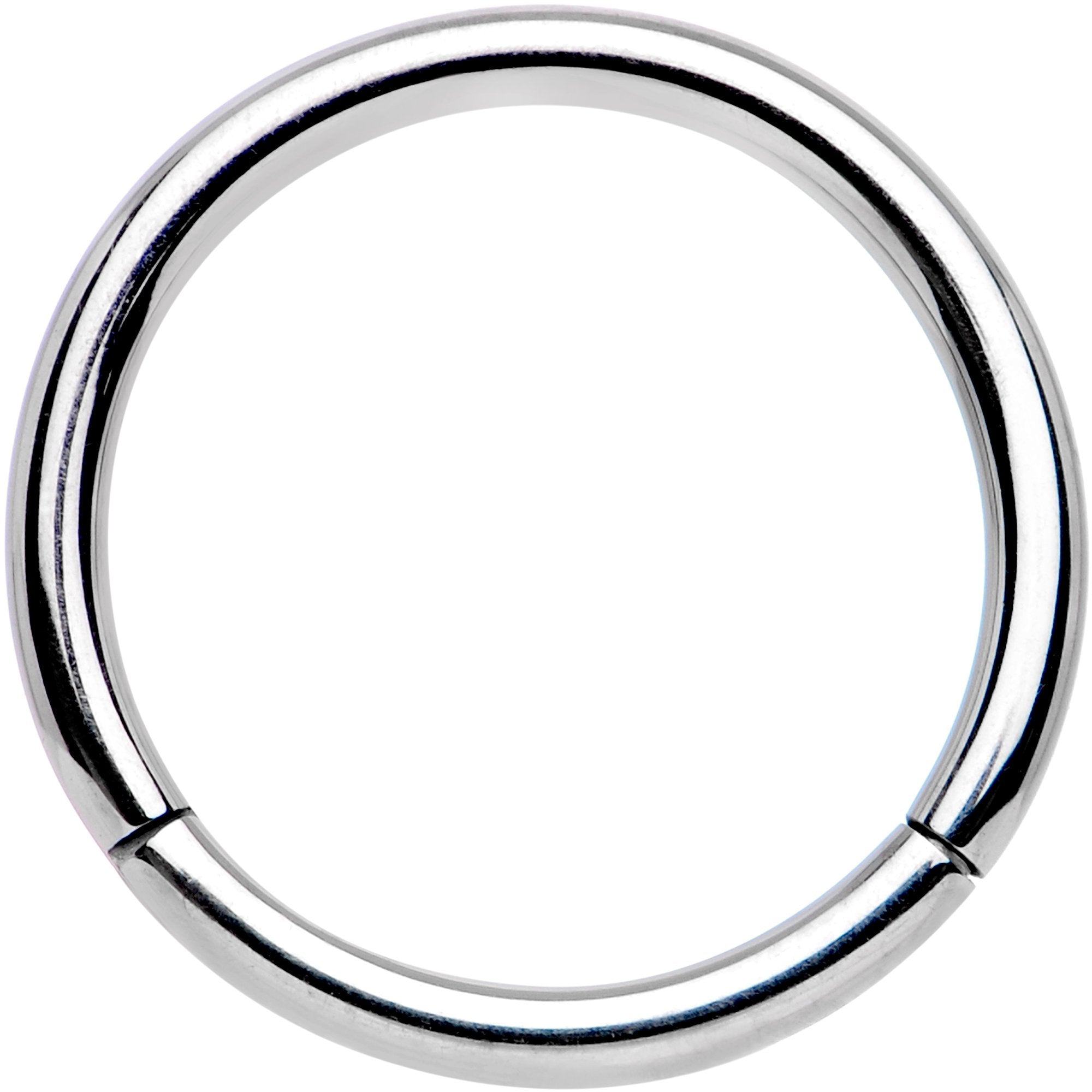 16G 3/8 Solid G23 Implant Grade Titanium Hinged Segment Ring