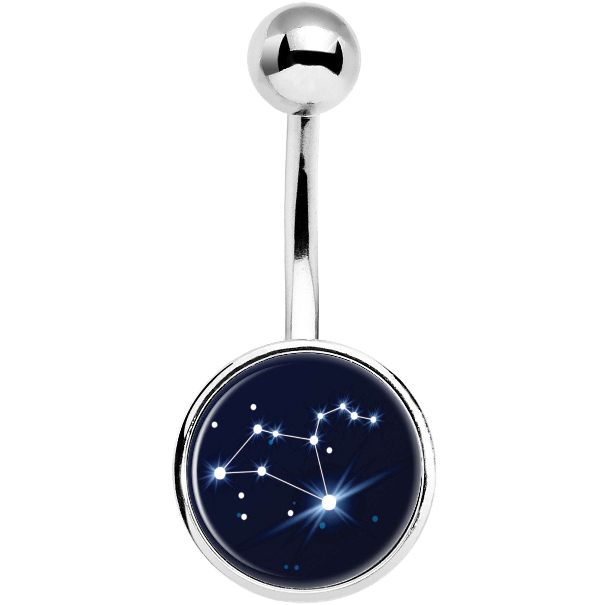 Zodiac Constellation Leo Belly Ring