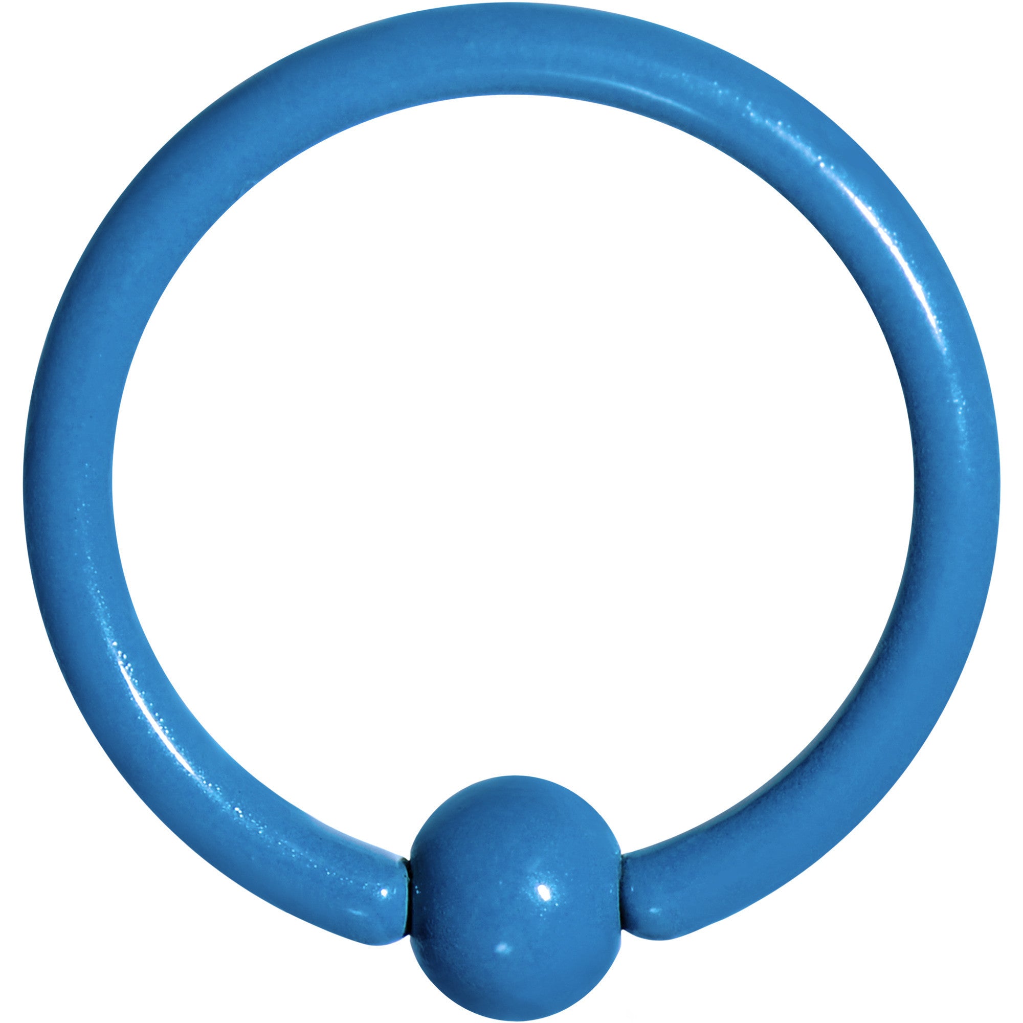 16 Gauge 3/8 Blue Acrylic Over Steel Captive Ring