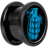 Blue Grenade Black Anodized Screw Fit Plug Set 9/16