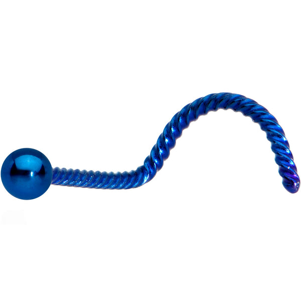 2mm Ball Blue IP Twisted Left Nose Screw