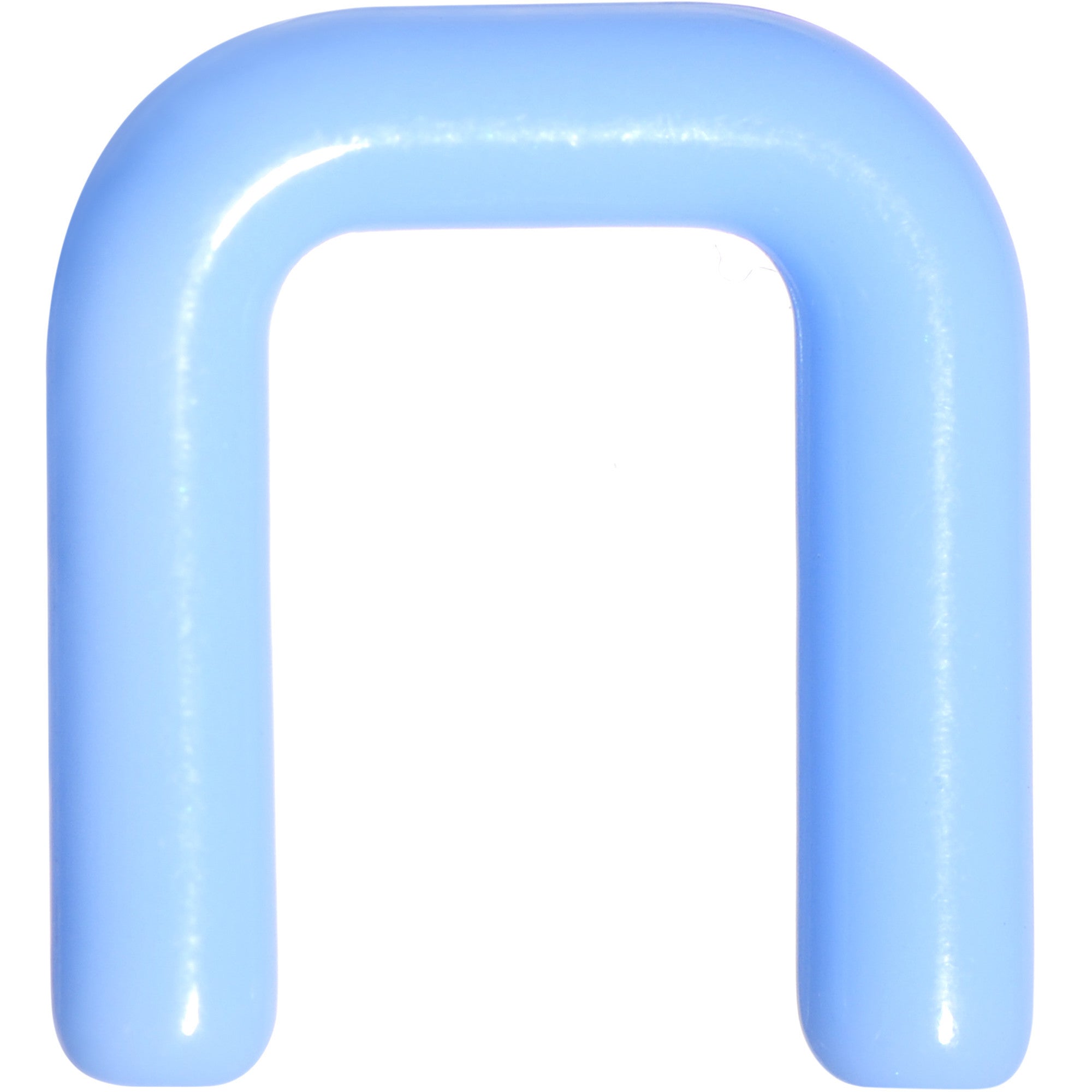 10 Gauge 1/2 Light Blue Flexible Bioplast Square Septum Retainer