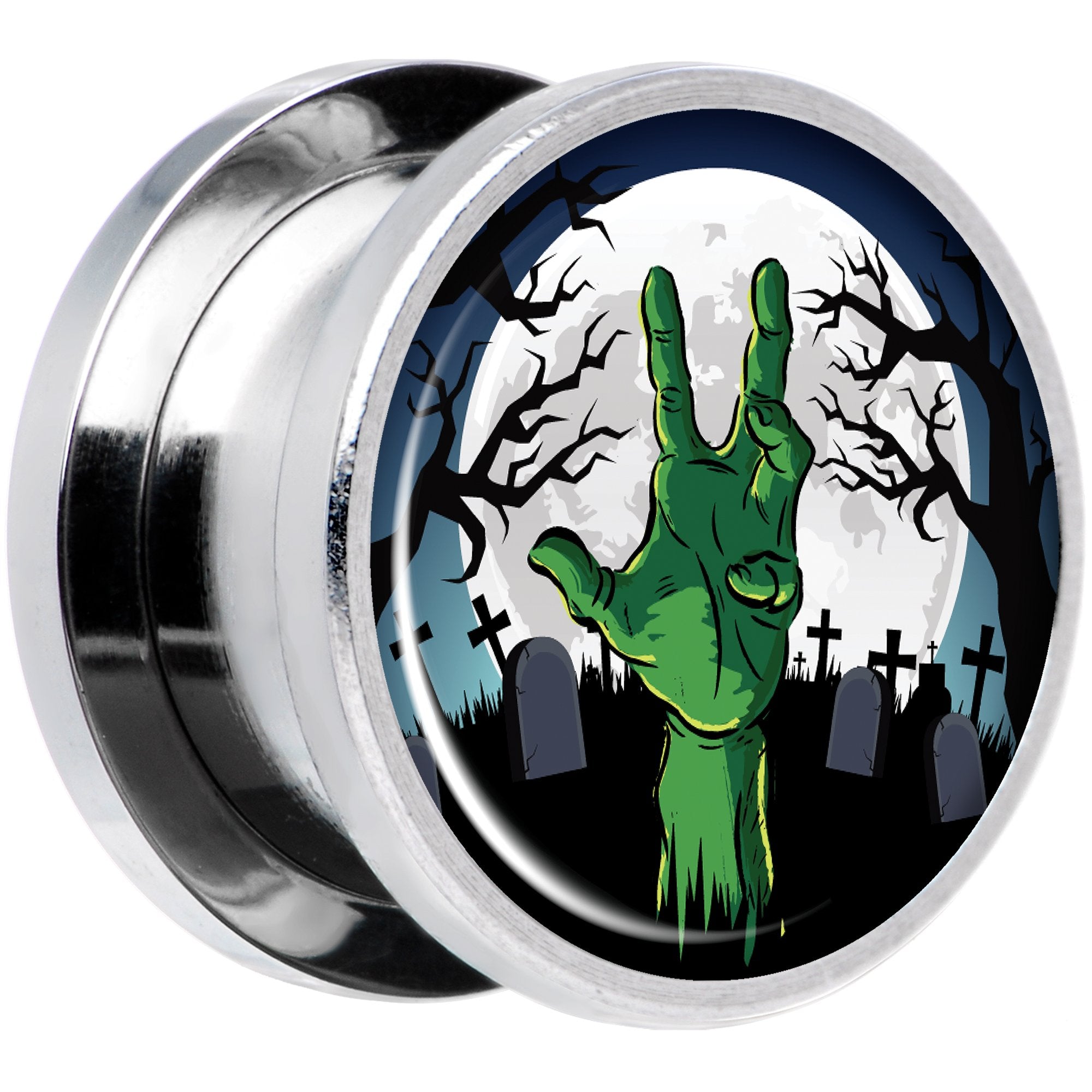 Cemetery Zombie Hand Halloween Plug Set 9/16
