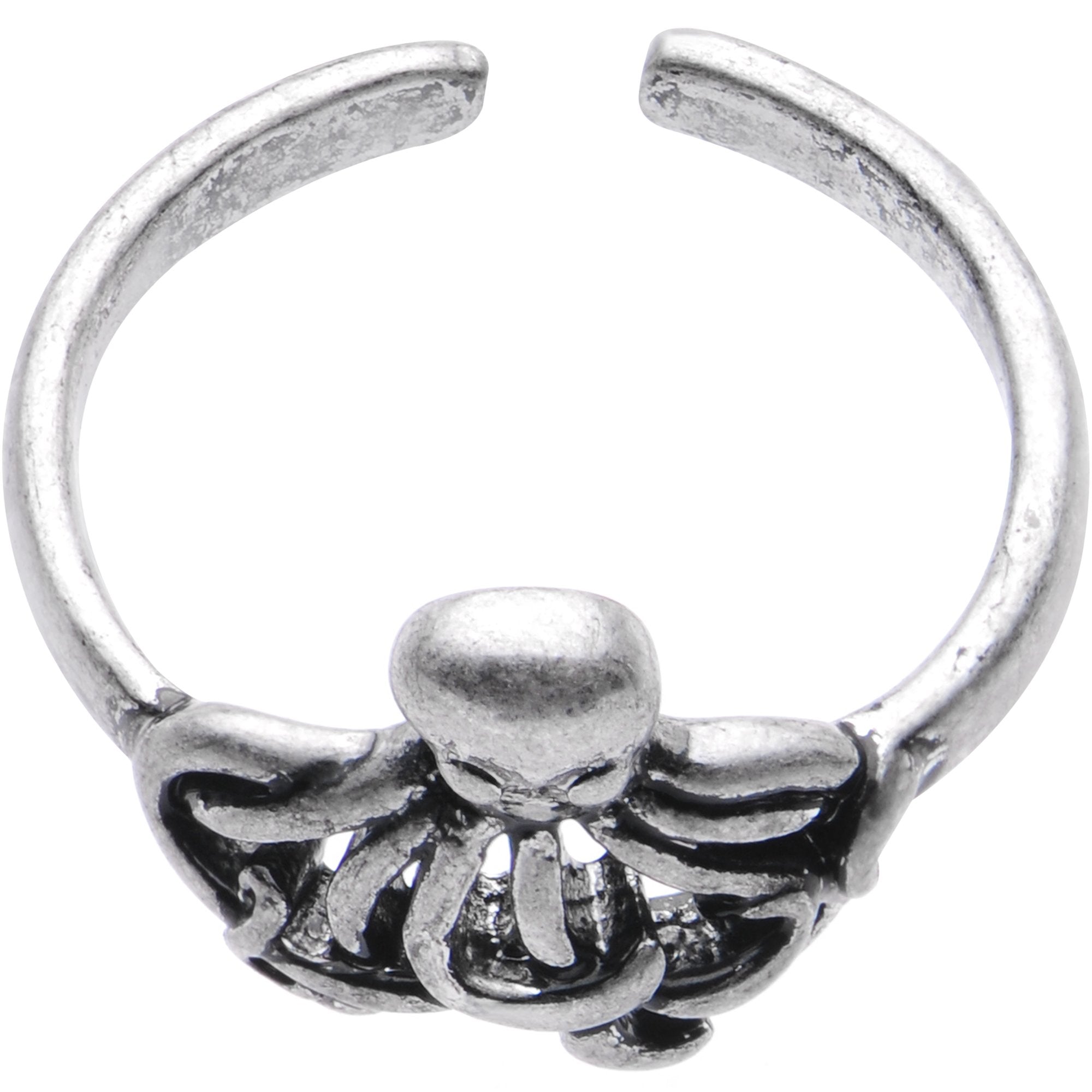 Silver Plated Silly Octopus Toe Ring