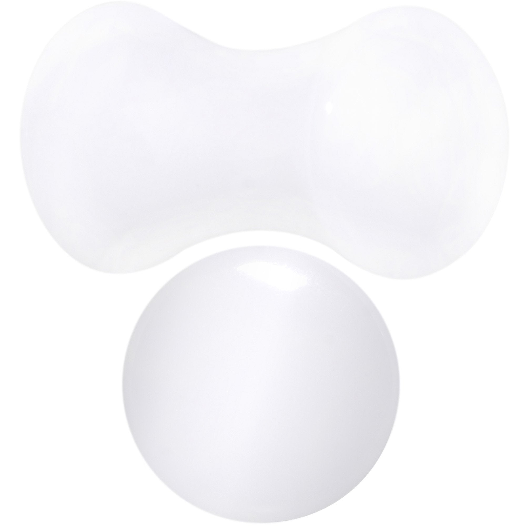White UV Acrylic Saddle Plug Set 4mm to 25mm
