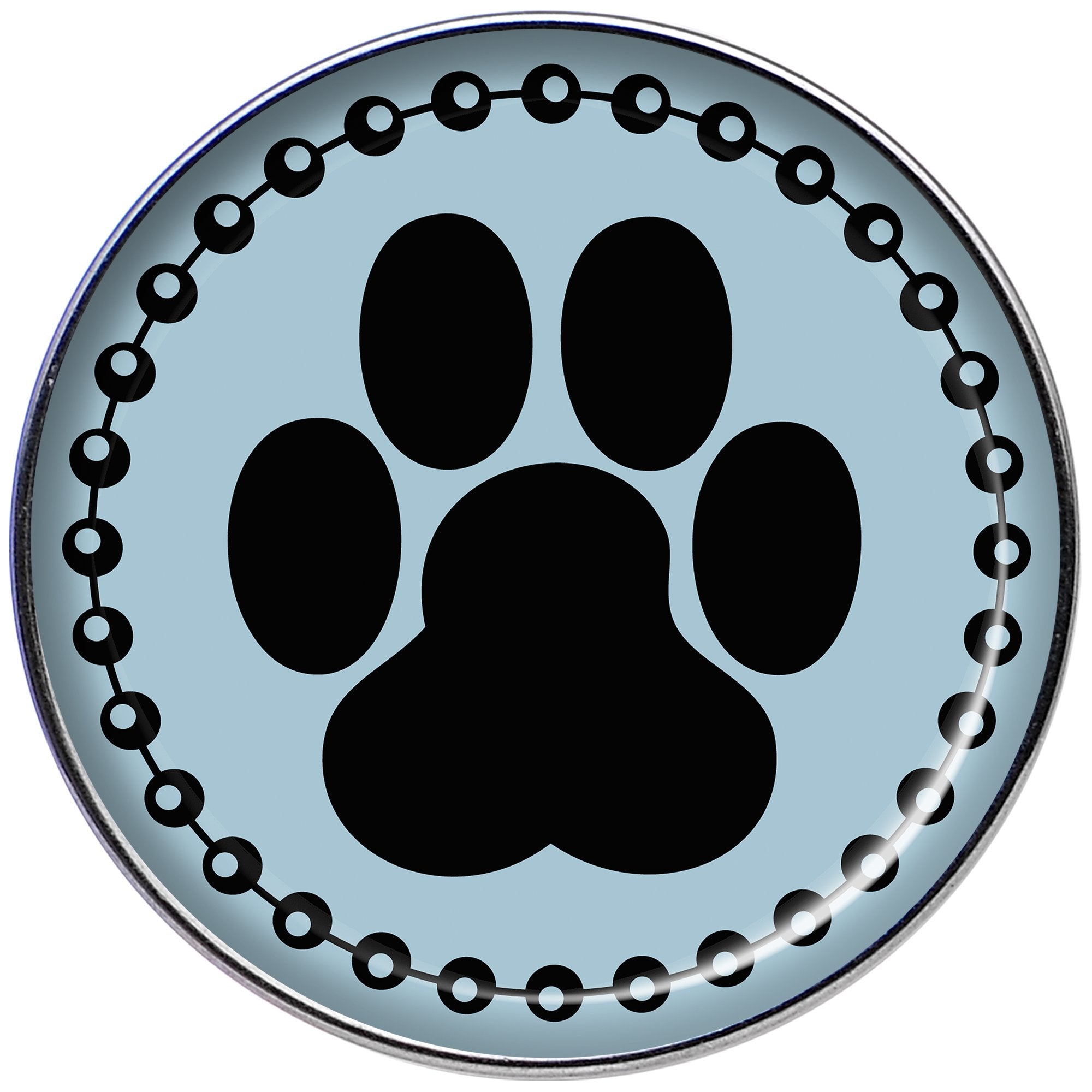 16G Black on Blue Paw Print Tragus Cartilage Earring