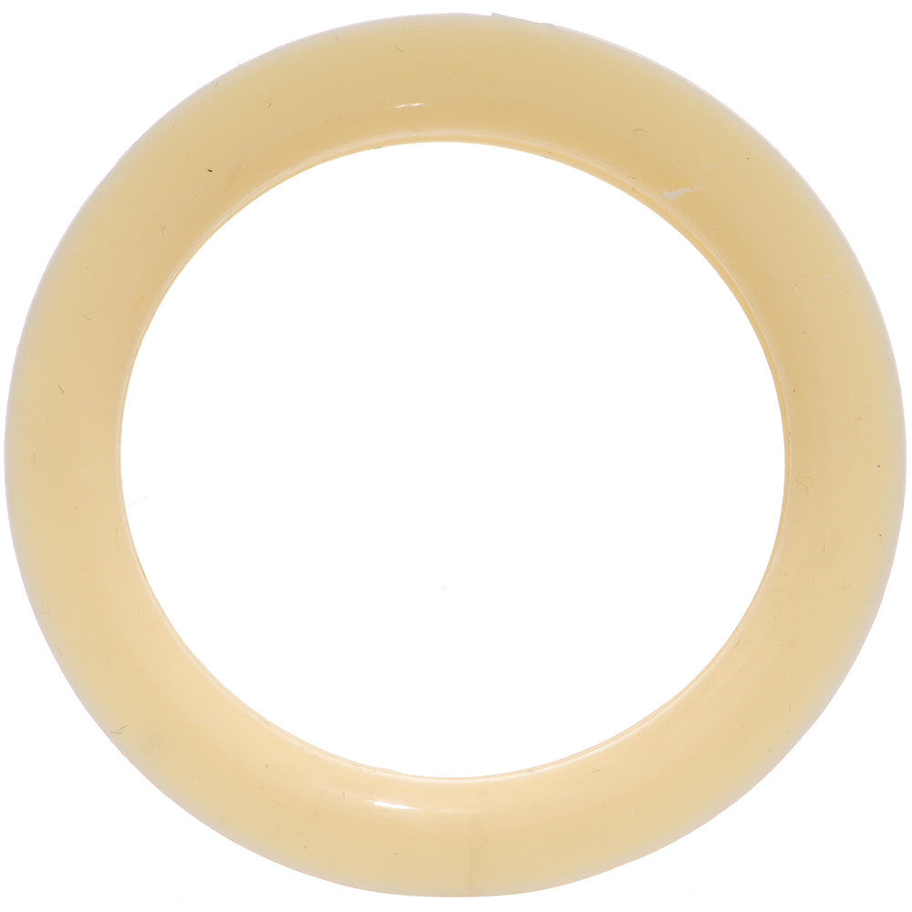 38mm Peach Flesh Tone Silicone Ultra Soft Double Flare Tunnel Plug Set