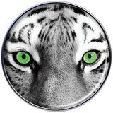 Black White Tiger Eyes Barbell Tongue Ring