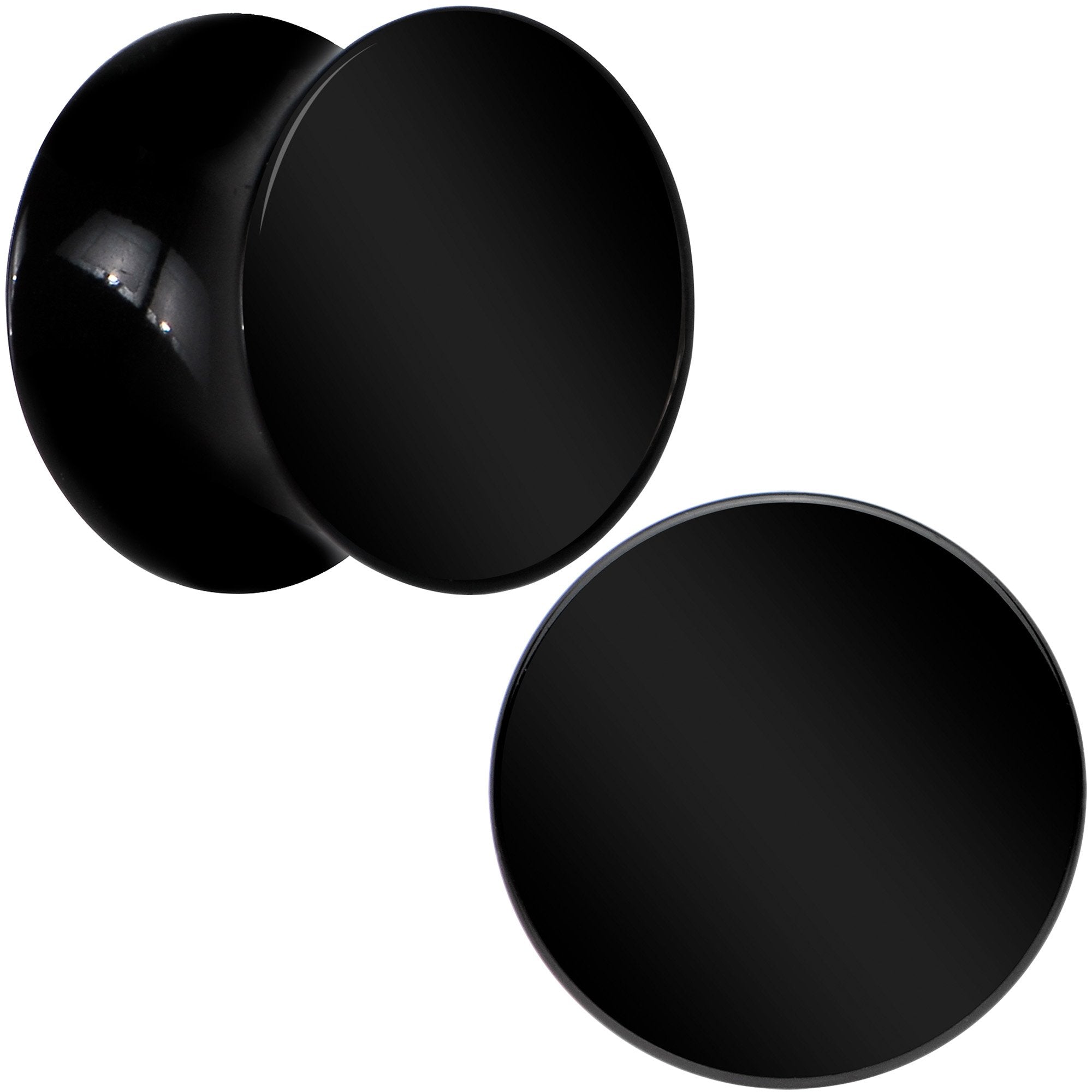 Black UV Acrylic Saddle Plug Set 5mm to 25mm