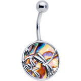 Iridescent Ornate Dragonfly Belly Ring