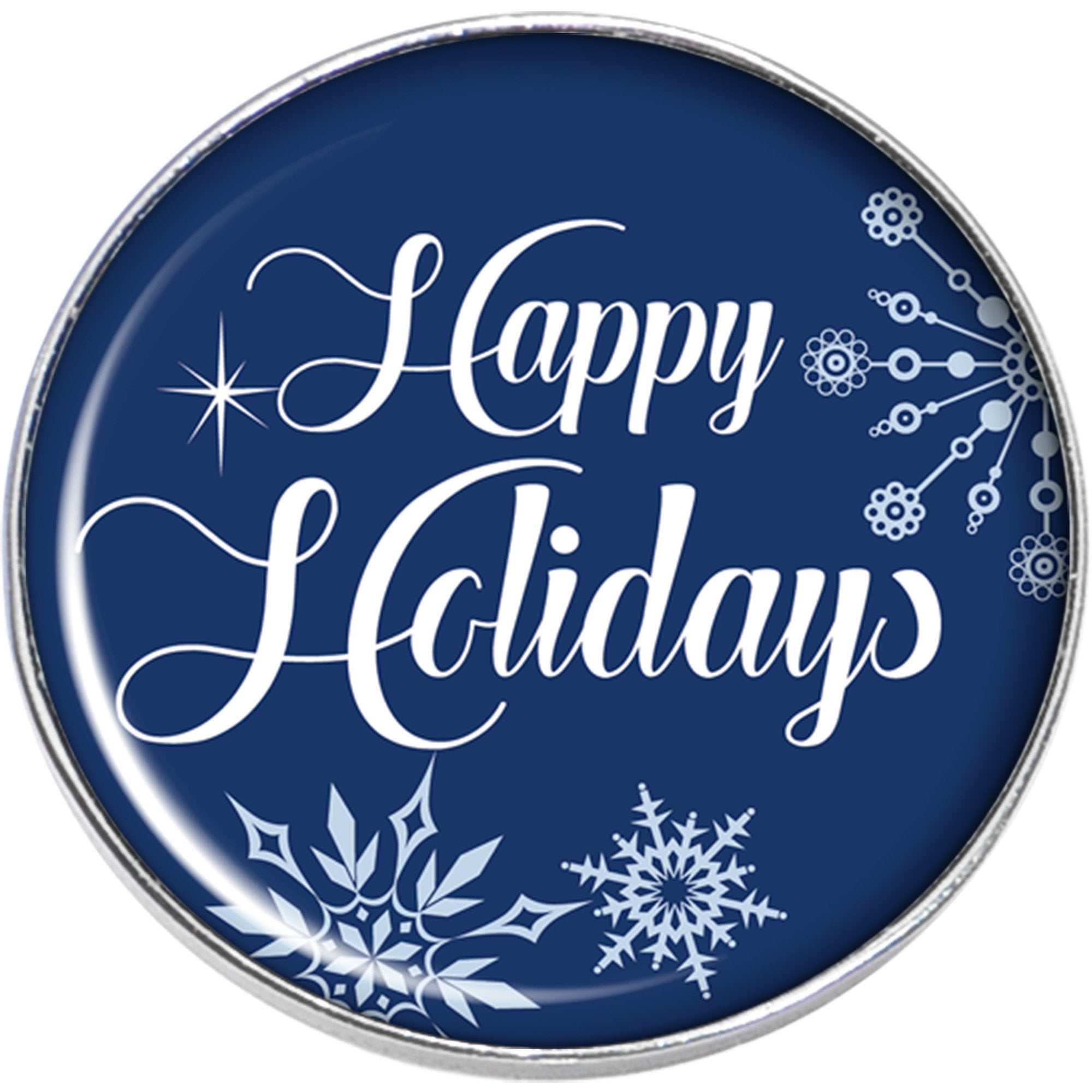 Happy Holidays Snowflake  Stainless Steel Stud Earrings stylish jewelry