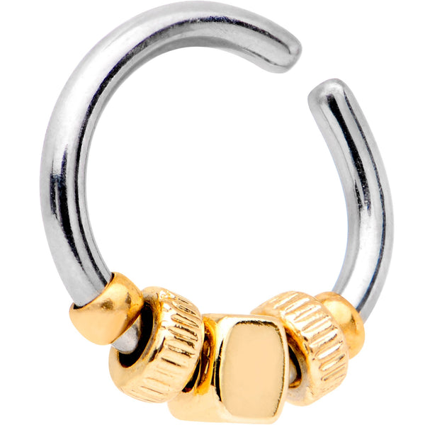 16 Gauge Gold Tone Square Bead Annealed Seamless Circular Ring
