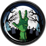 Cemetery Zombie Hand Halloween Black Anodized Plug Set 00 Gauge