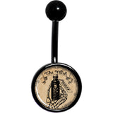 Witches Brew Poison Potion Halloween Black Belly Ring
