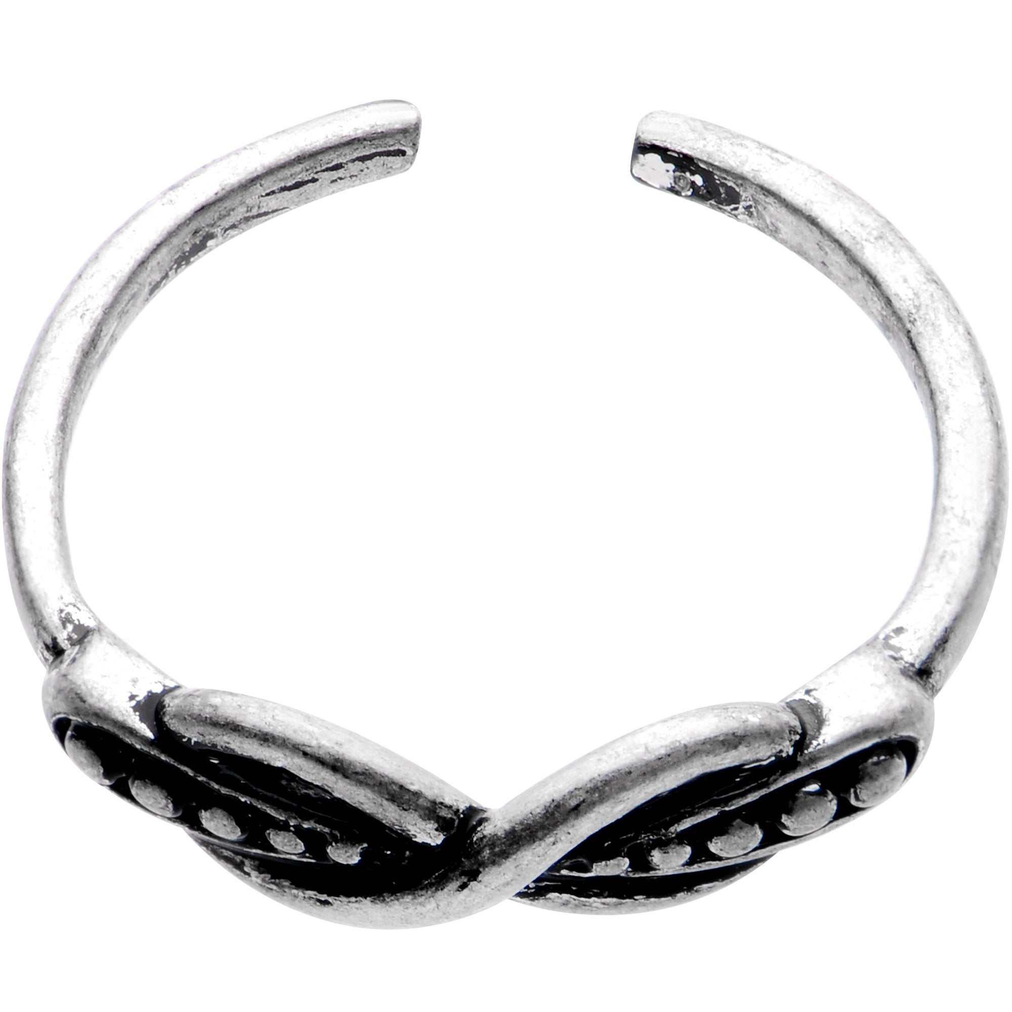 Silver Plated Infinity Braid Toe Ring