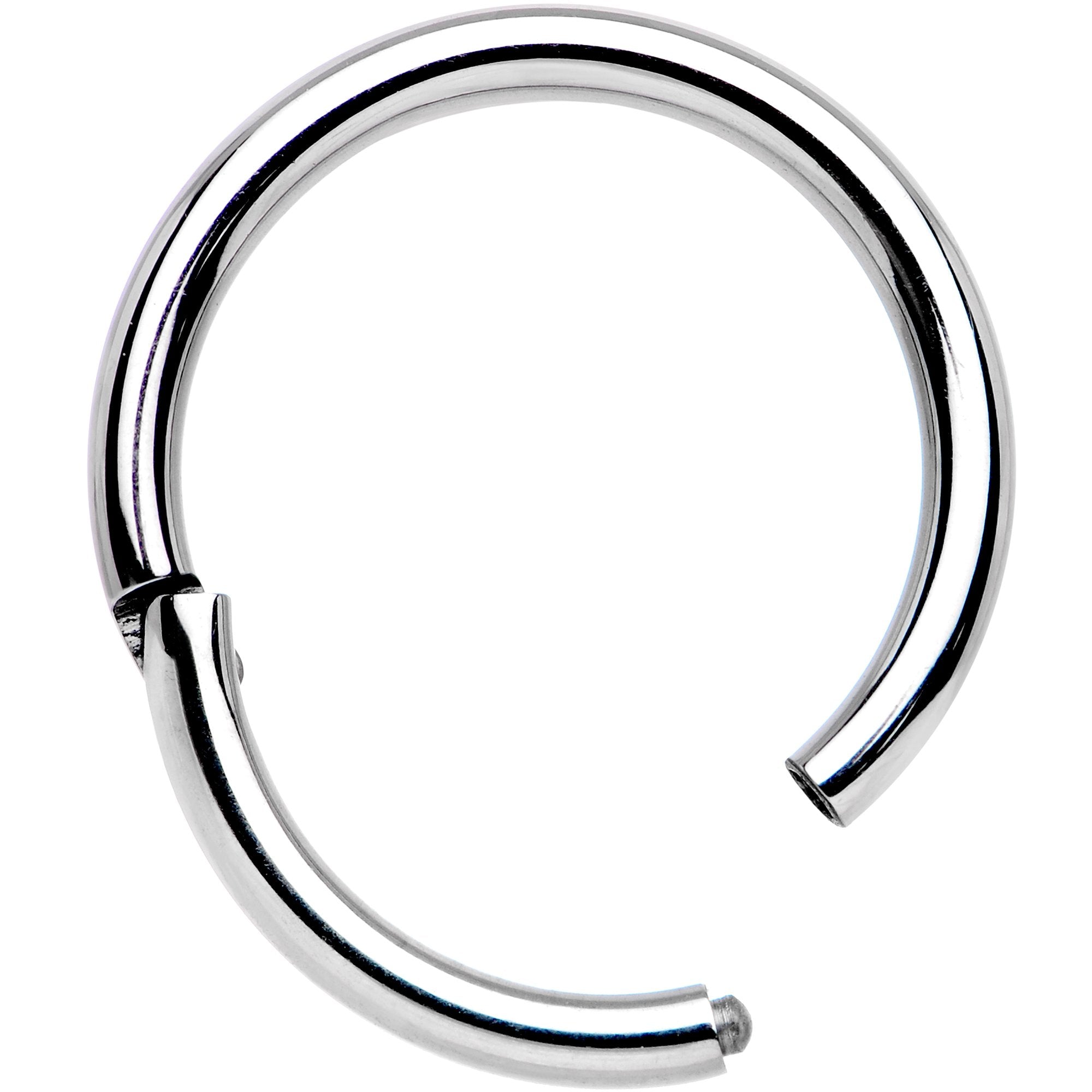 14 Gauge 1/2 Solid G23 Implant Grade Titanium Hinged Segment Ring