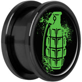 Green Grenade Black Anodized Screw Fit Plug Set 18mm