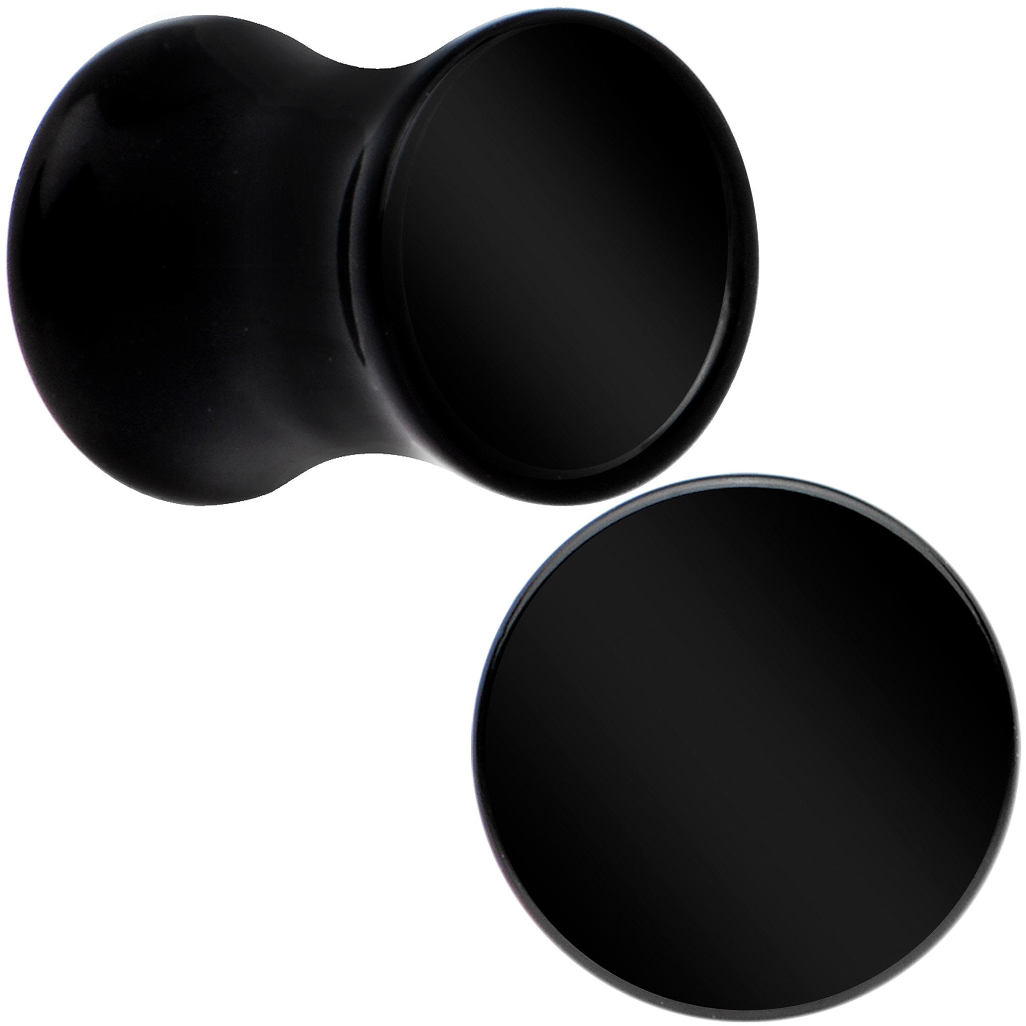 Black UV Acrylic Saddle Plug Set 5mm to 25mm