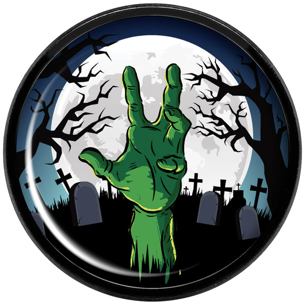 Cemetery Zombie Hand Halloween Black Anodized Plug Set 18mm